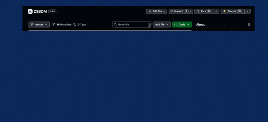 ZSBOM GitHub activity and adoption metrics